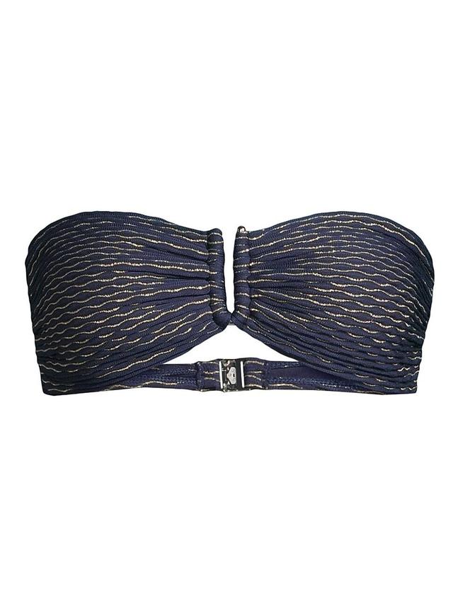 Womens Verone Textured Waves Bandeau Bikini Top Product Image