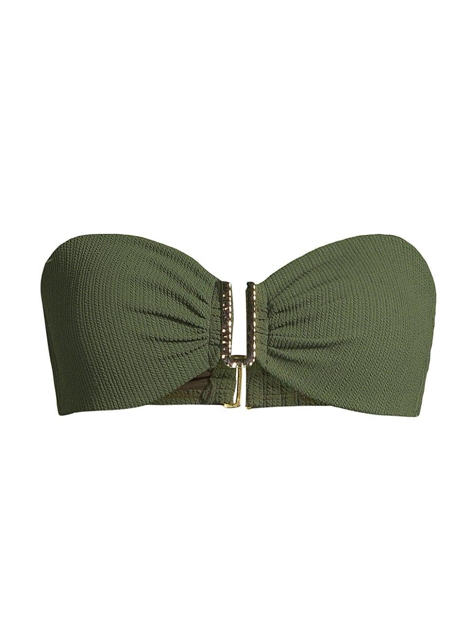 Womens Cindy Bandeau U-Ring Textured Bikini Top Product Image