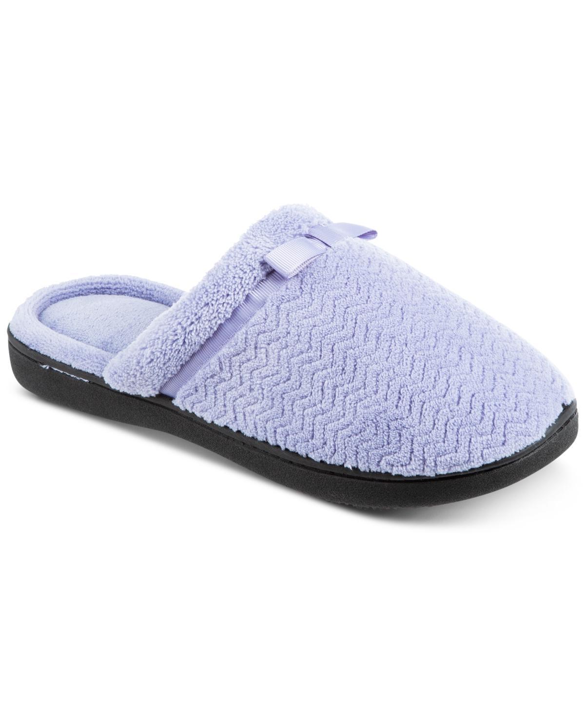 isotoner Chevron Womens Clog Slippers Purple Product Image