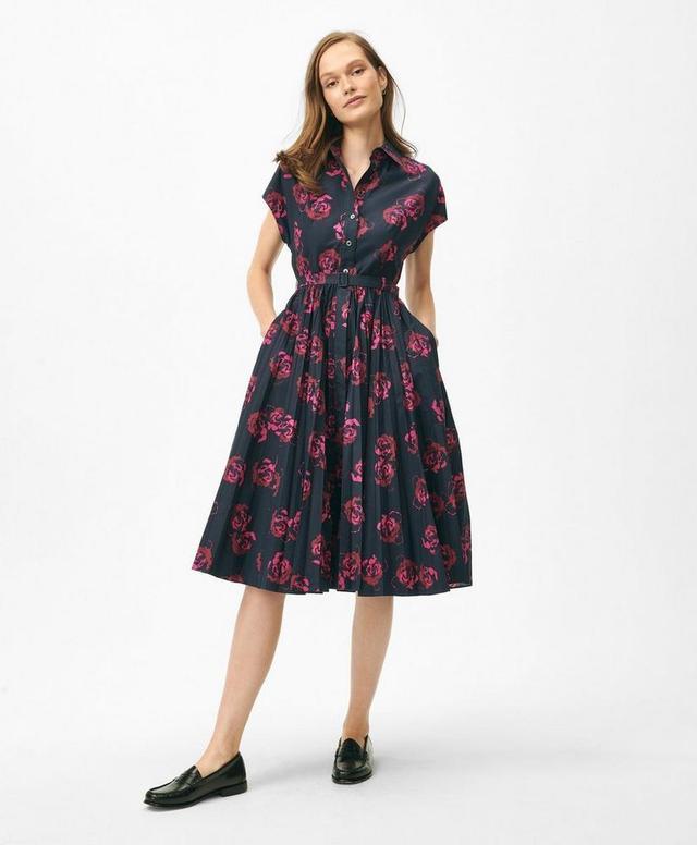 Signature Rose A-Line Belted Shirt Dress Product Image