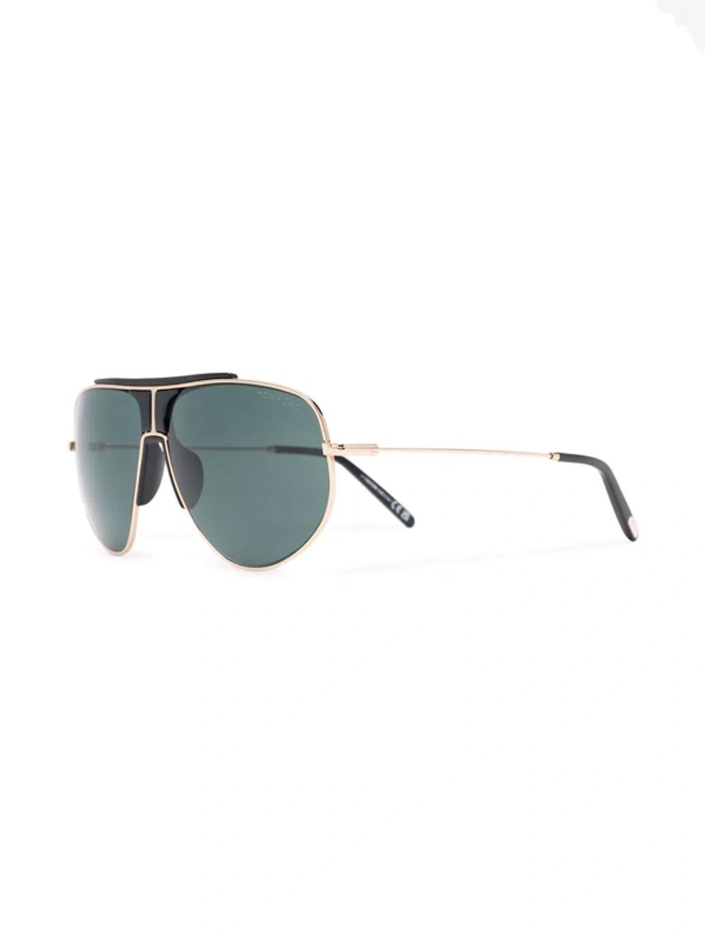 Tinted Pilot-frame Sunglasses In Black Product Image