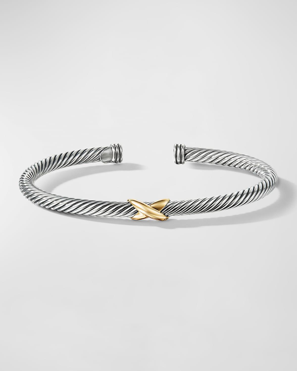 Womens X Crossover Bracelet With 14K Yellow Gold Product Image