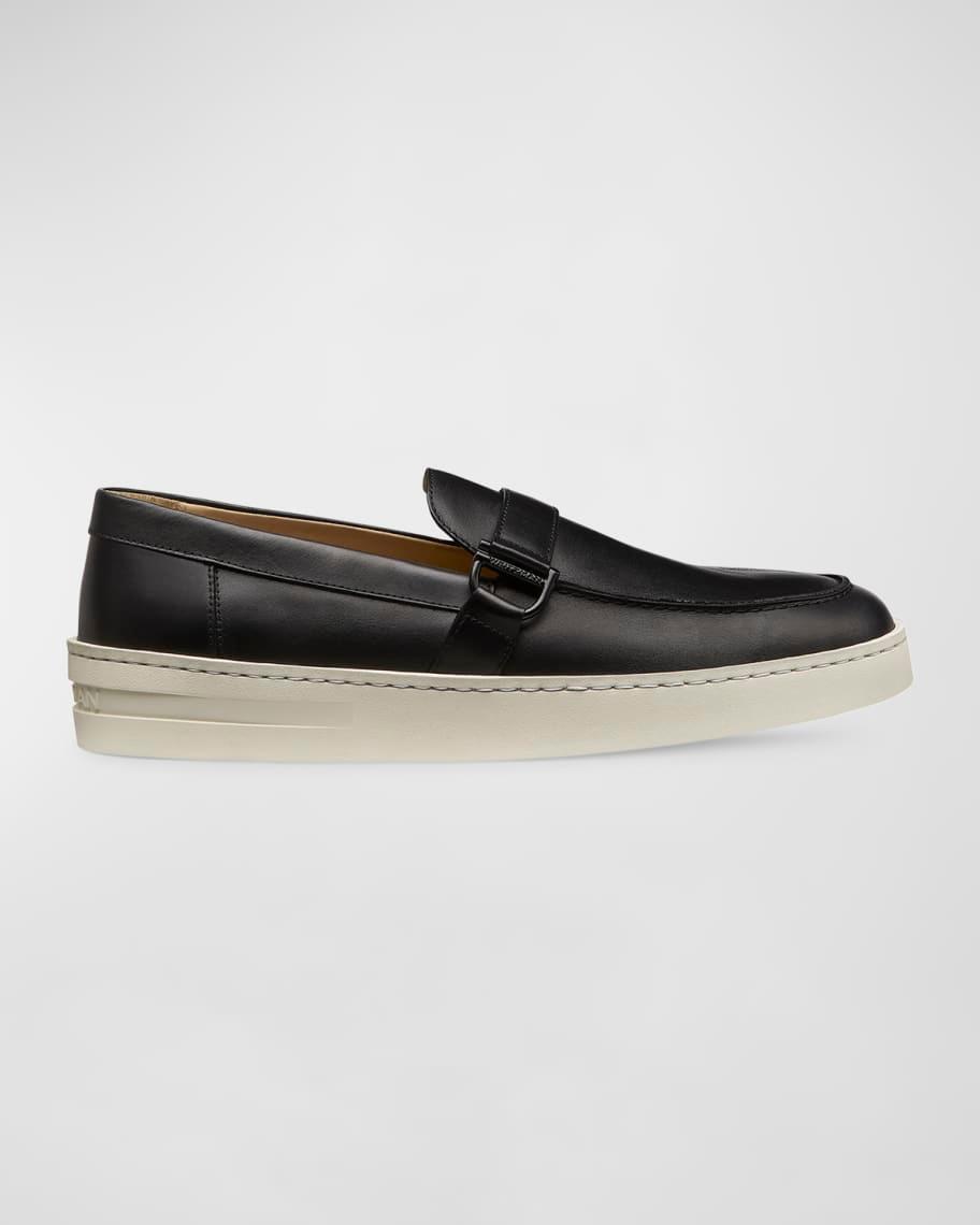 Mens Hamptons Leather Buckle Loafers Product Image