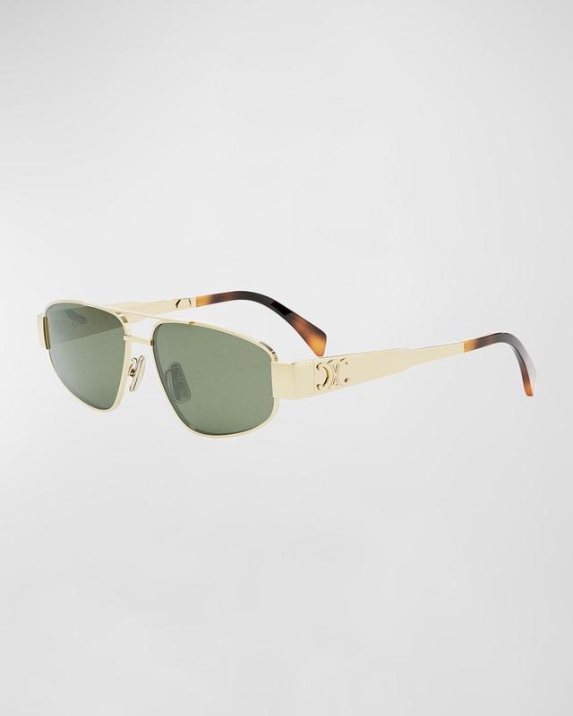 Mens Triomphe Pilot Metal Sunglasses Product Image