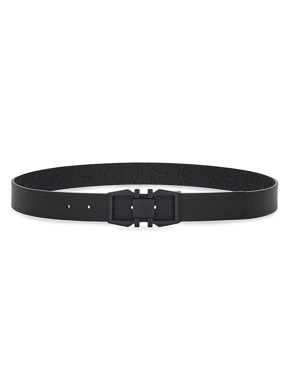 Mens Cut-to-Size Gancini Leather Belt Product Image