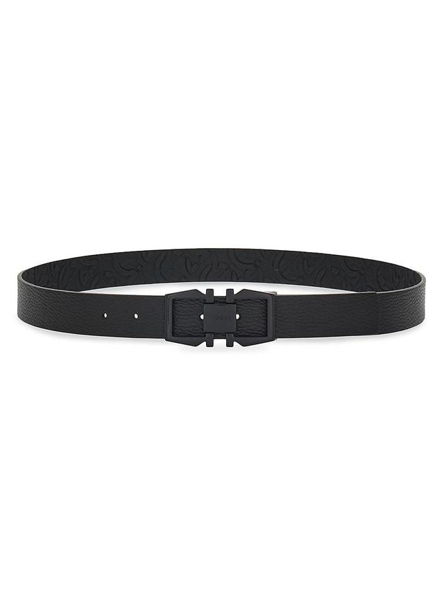 Mens Cut-to-Size Gancini Leather Belt Product Image