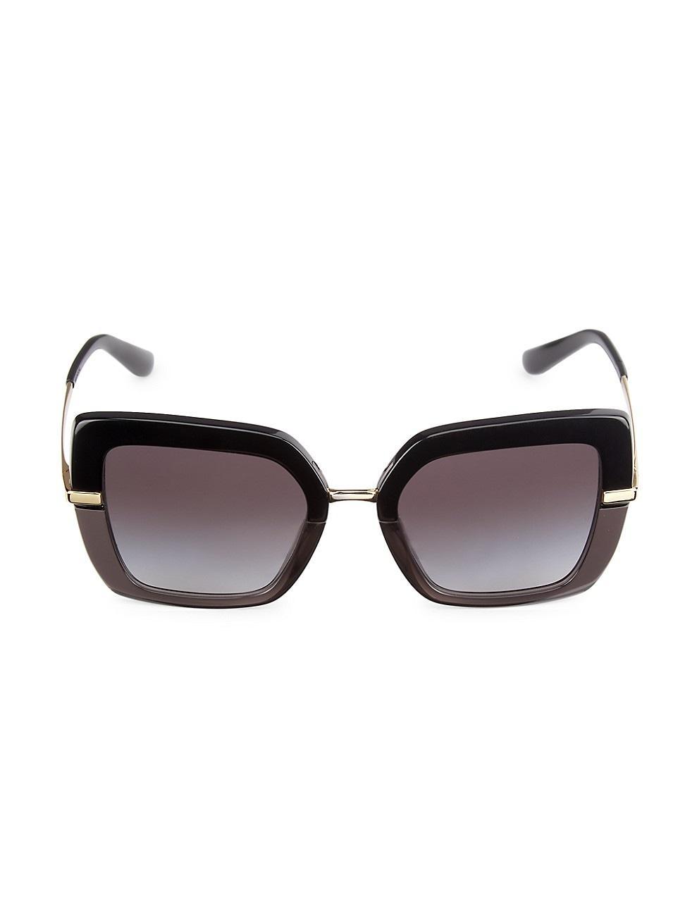 Womens 52MM Half-Striped Square Sunglasses Product Image