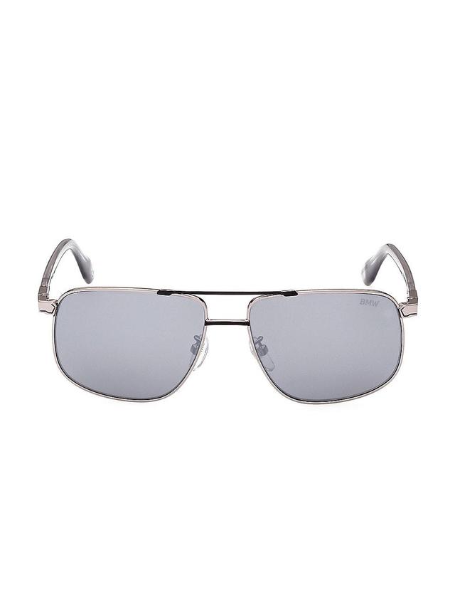 Mens BMW 57MM Rectangular Sunglasses Product Image