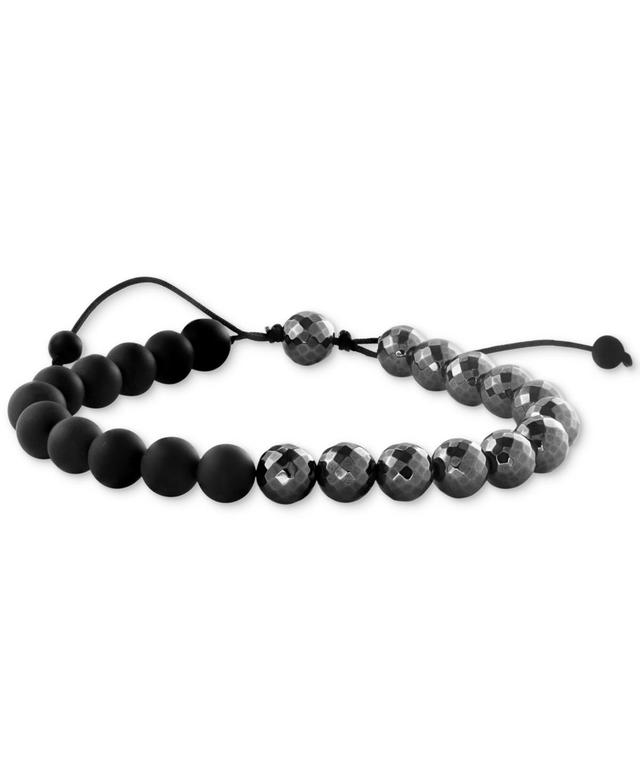 Effy Mens Onyx & Hematite Beaded Black Cord Bolo Bracelet Product Image