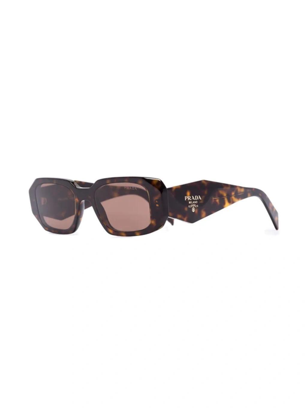 Tortoiseshell Square-frame Sunglasses In Braun Product Image