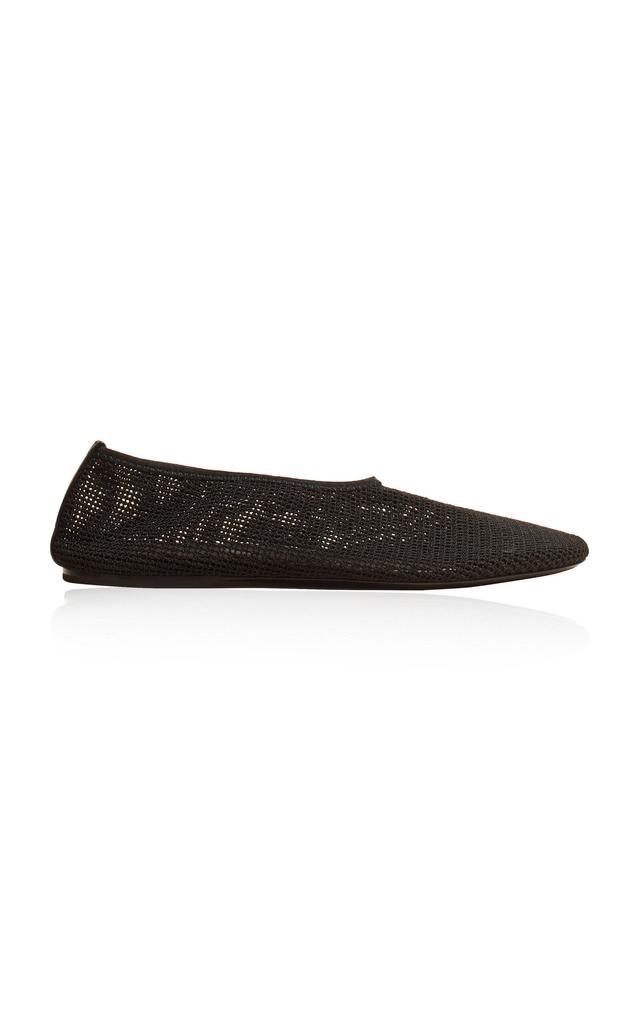 KHAITE Maiden Leather Ballet Flat In Black Product Image