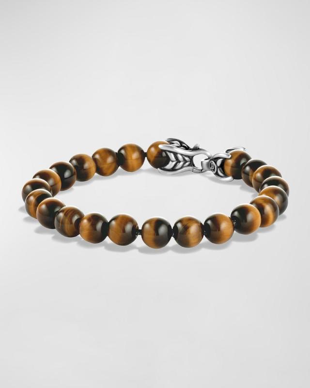 Mens Spiritual Beads Bracelet with Silver, 8mm Product Image