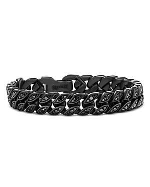 Mens Curb Chain Bracelet in Black Titanium Product Image