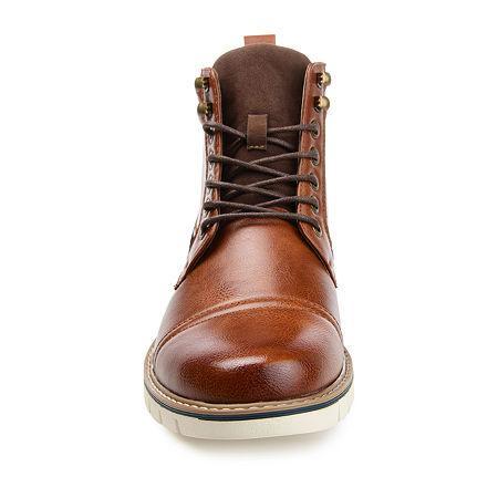 Vance Co. Lucien Mens Cap Toe Ankle Boots Brown Product Image