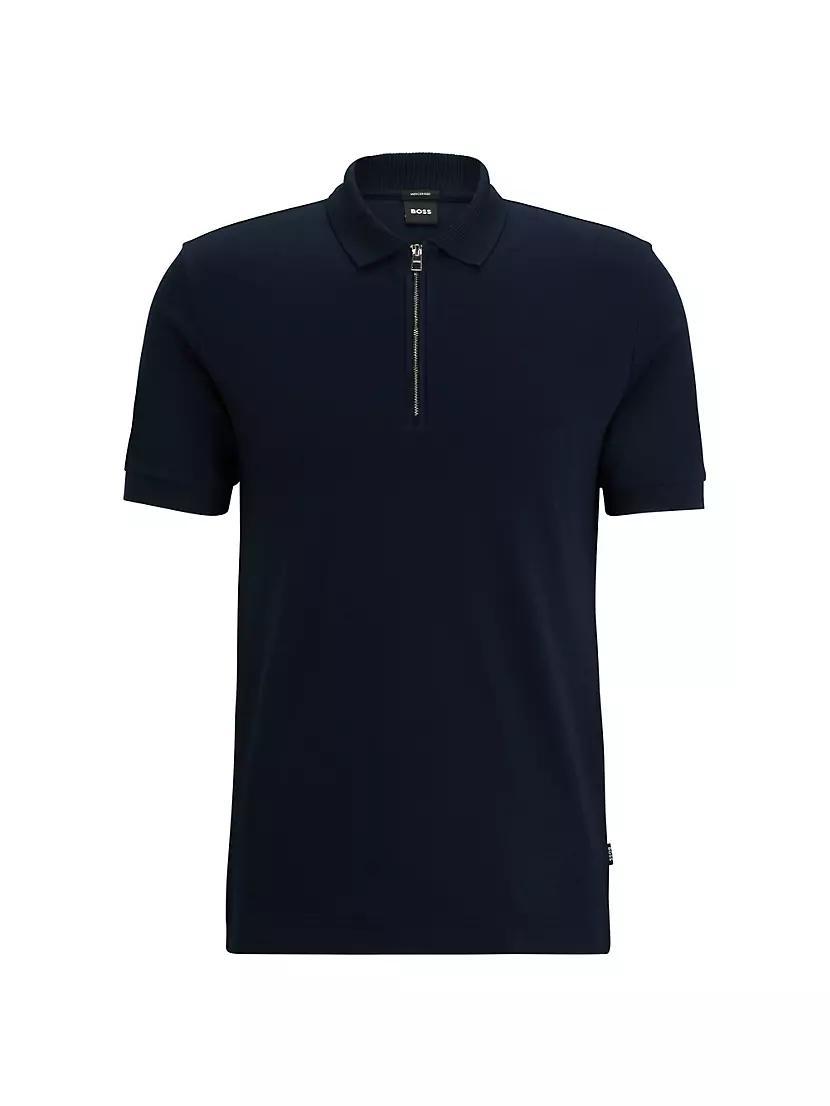 Mercerized-Cotton Slim-Fit Polo Shirt Product Image