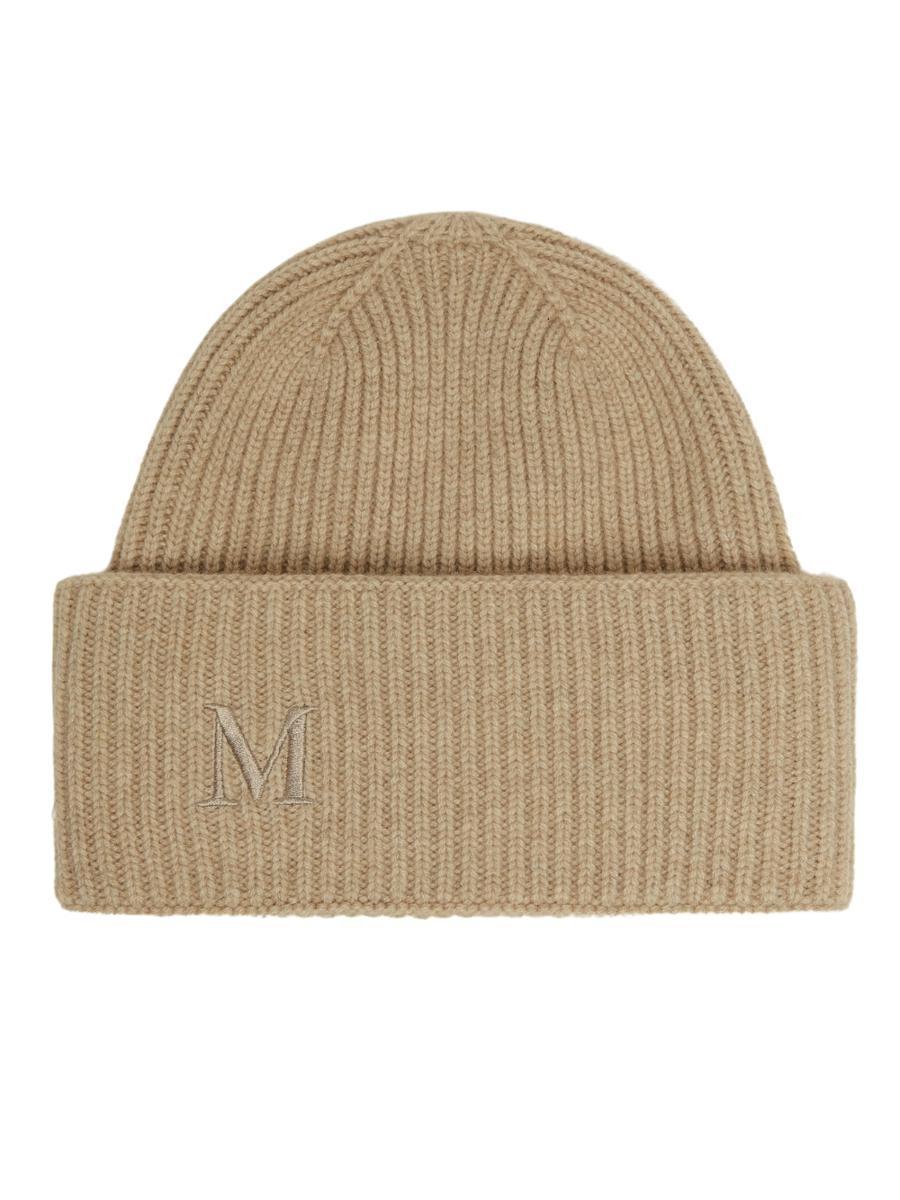 MAX MARA Retina Beanie Accessories In Beige Product Image