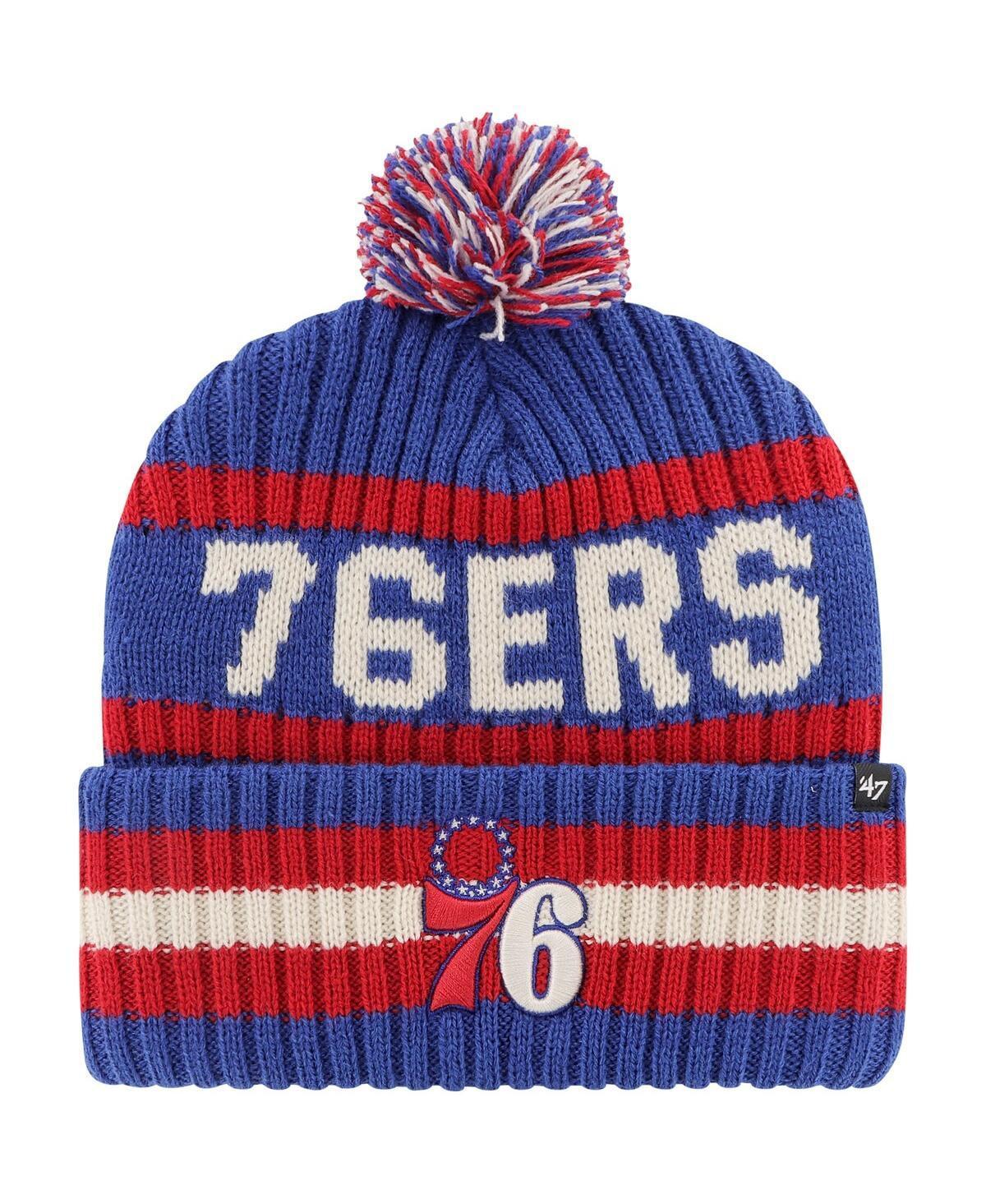 Mens 47 Brand Royal Philadelphia 76ers Bering Cuffed Knit Hat with Pom Product Image