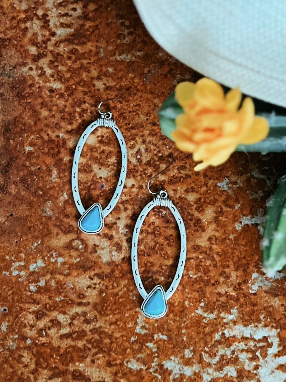 Concho Turquoise Earrings Product Image