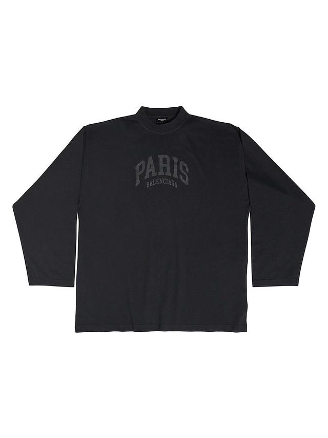 Mens Cities Paris Long Sleeve T-Shirt Oversized Product Image