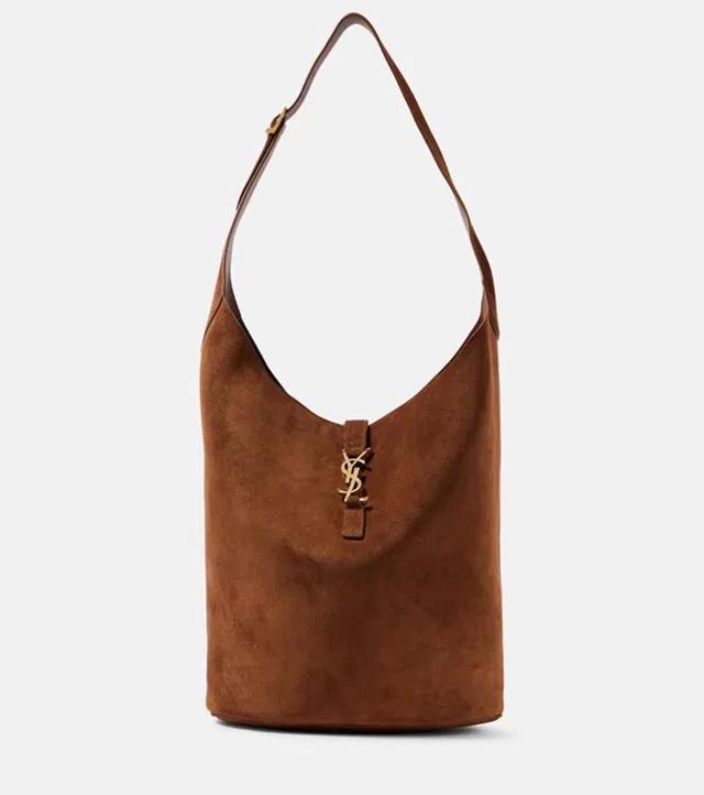 SAINT LAURENT Le 5 À 7 Supple Large Suede Shoulder Bag In Brown Product Image