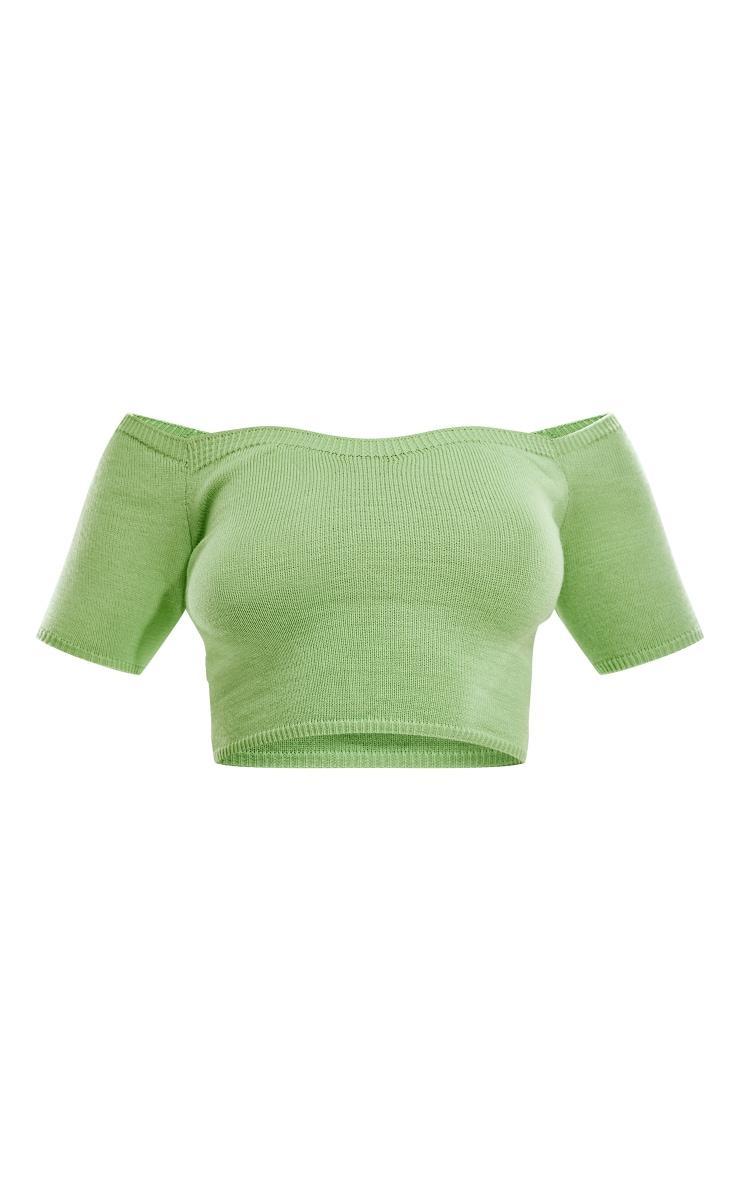 Lime Soft Knit Mini Skirt Product Image