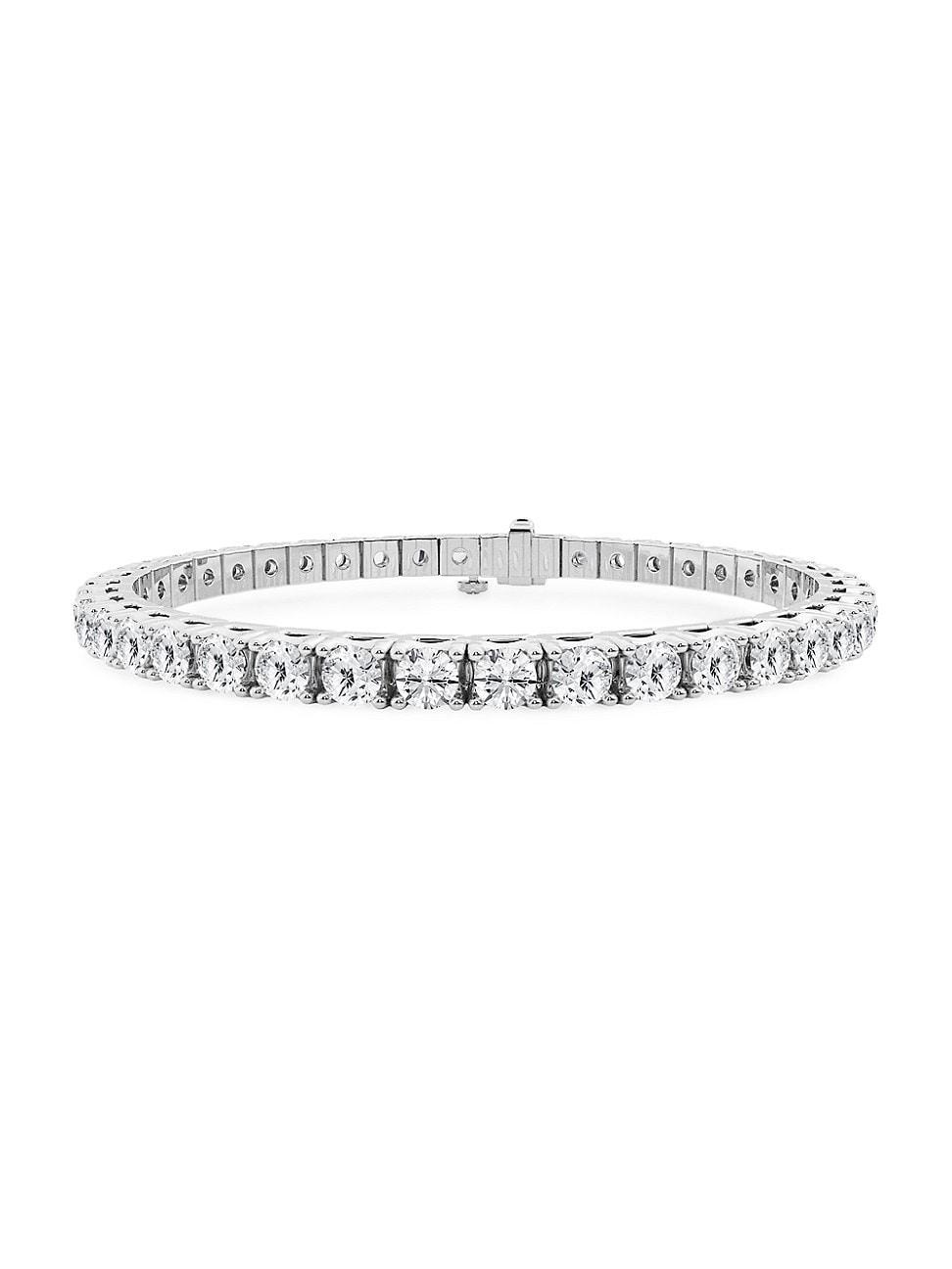 Womens Platinum & Lab-Grown Diamond 4-Prong Tennis Bracelet Product Image