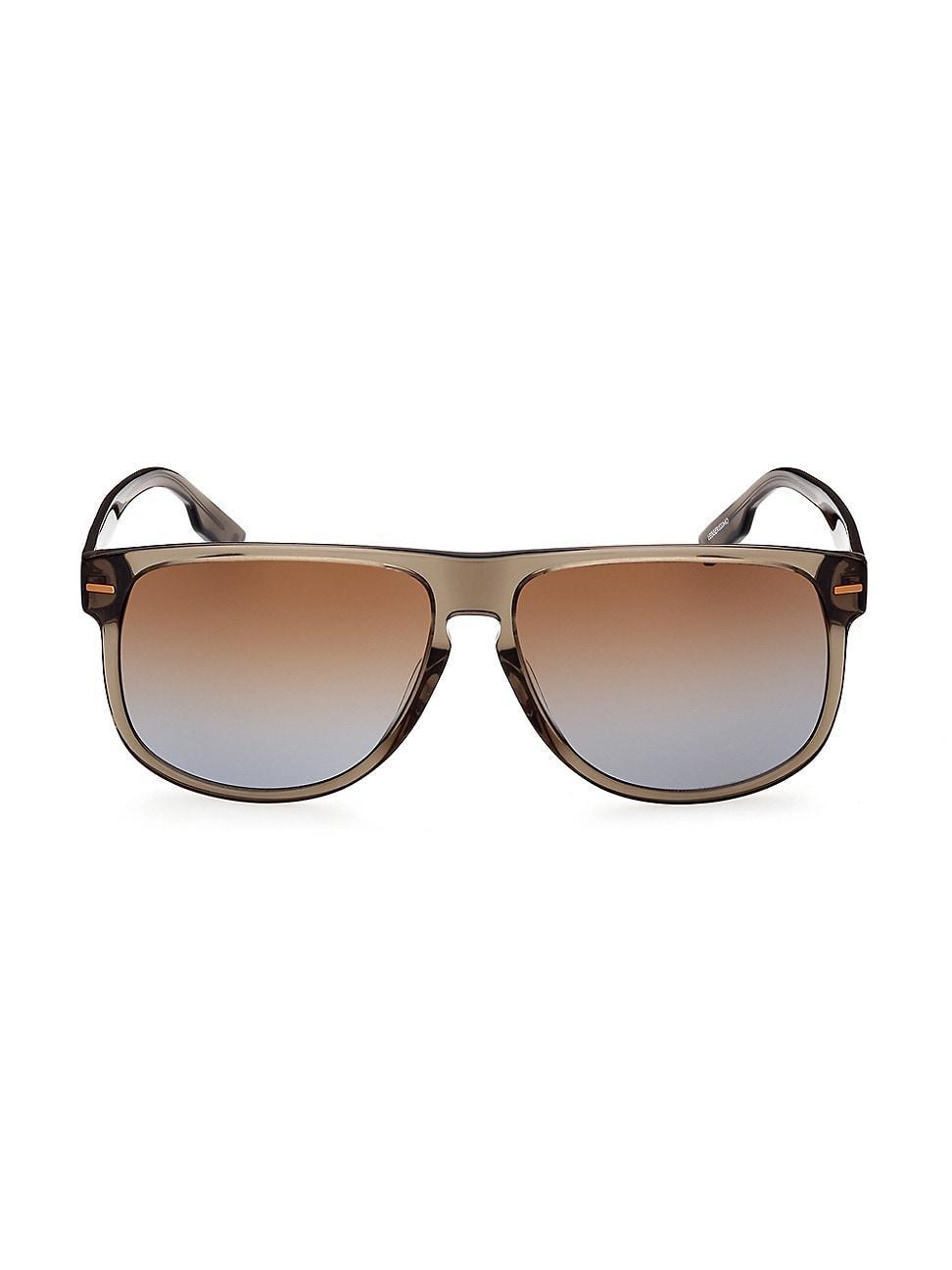 Mens 60MM Pilot Acetate Sunglasses Product Image