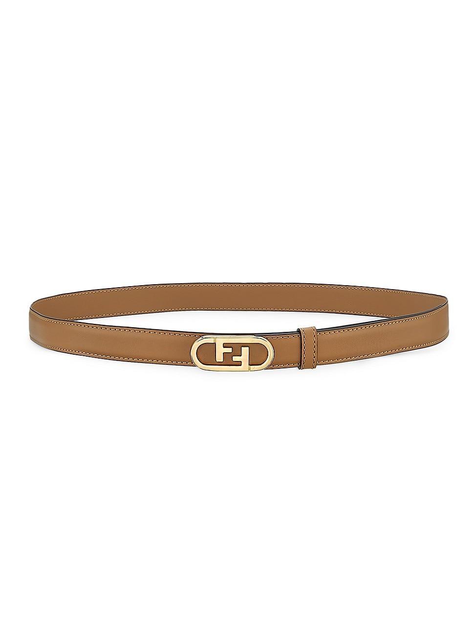 Womens FF Logo Leather Belt Product Image