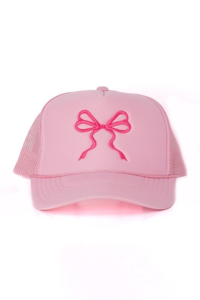 Bow Light Pink Trucker Hat Product Image