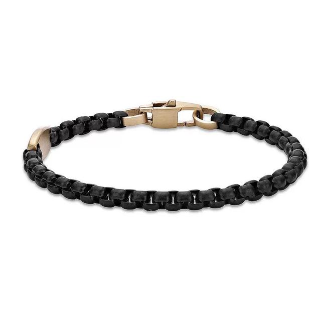 Mens LYNX Stainless Steel Two Tone Round Box Chain Bracelet Product Image