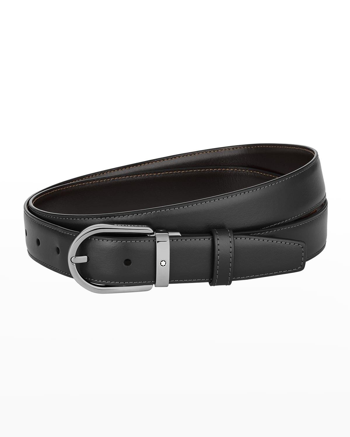 Montblanc Horseshoe Buckle Reversible Leather Belt Product Image