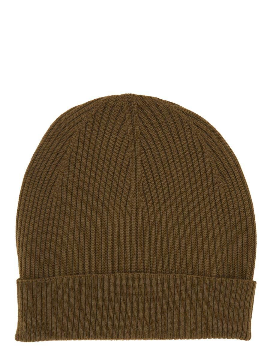 Knitted Beanie Hat In Brown Product Image