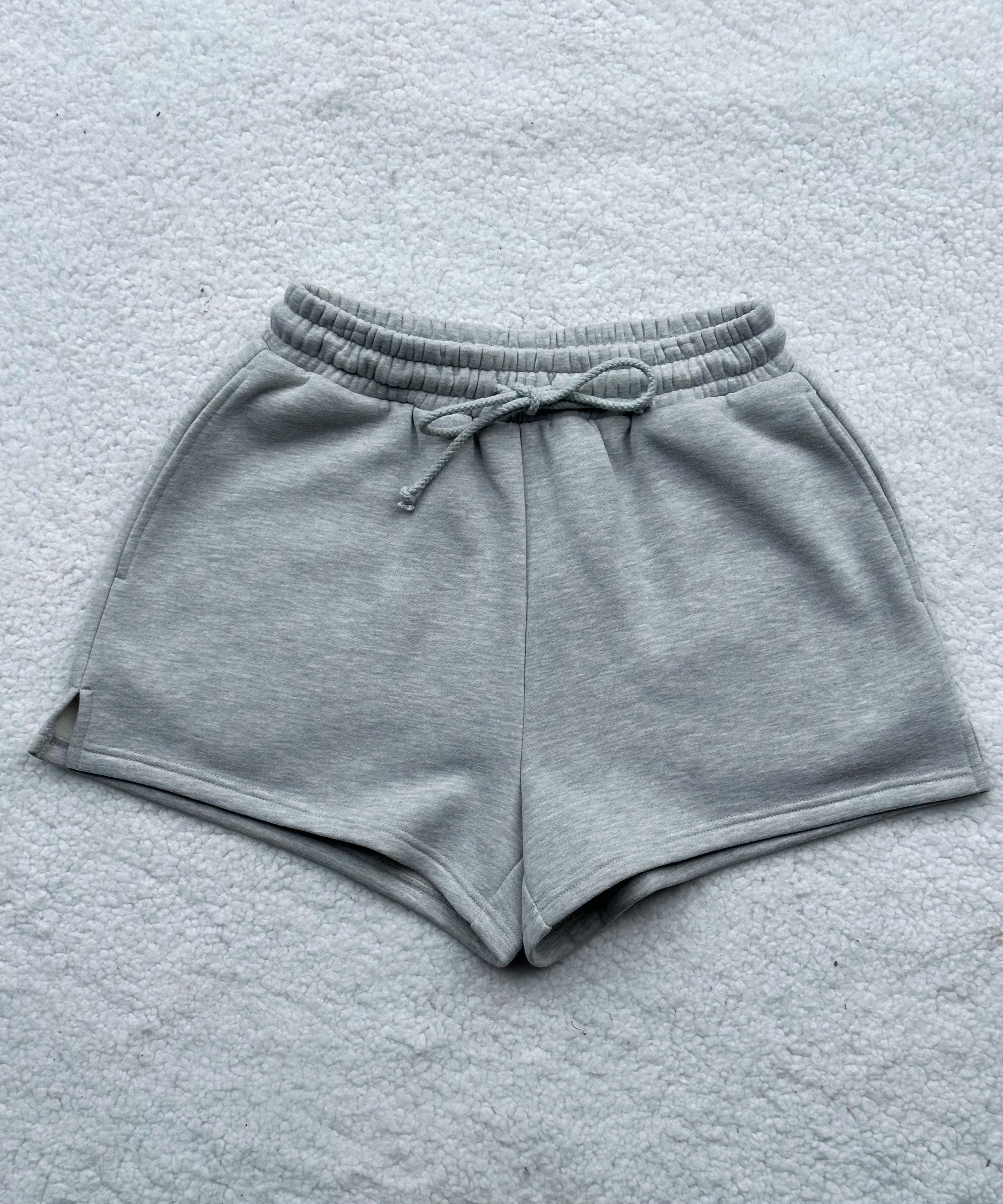 Afternoon Grey Basic Blank Shorts Product Image