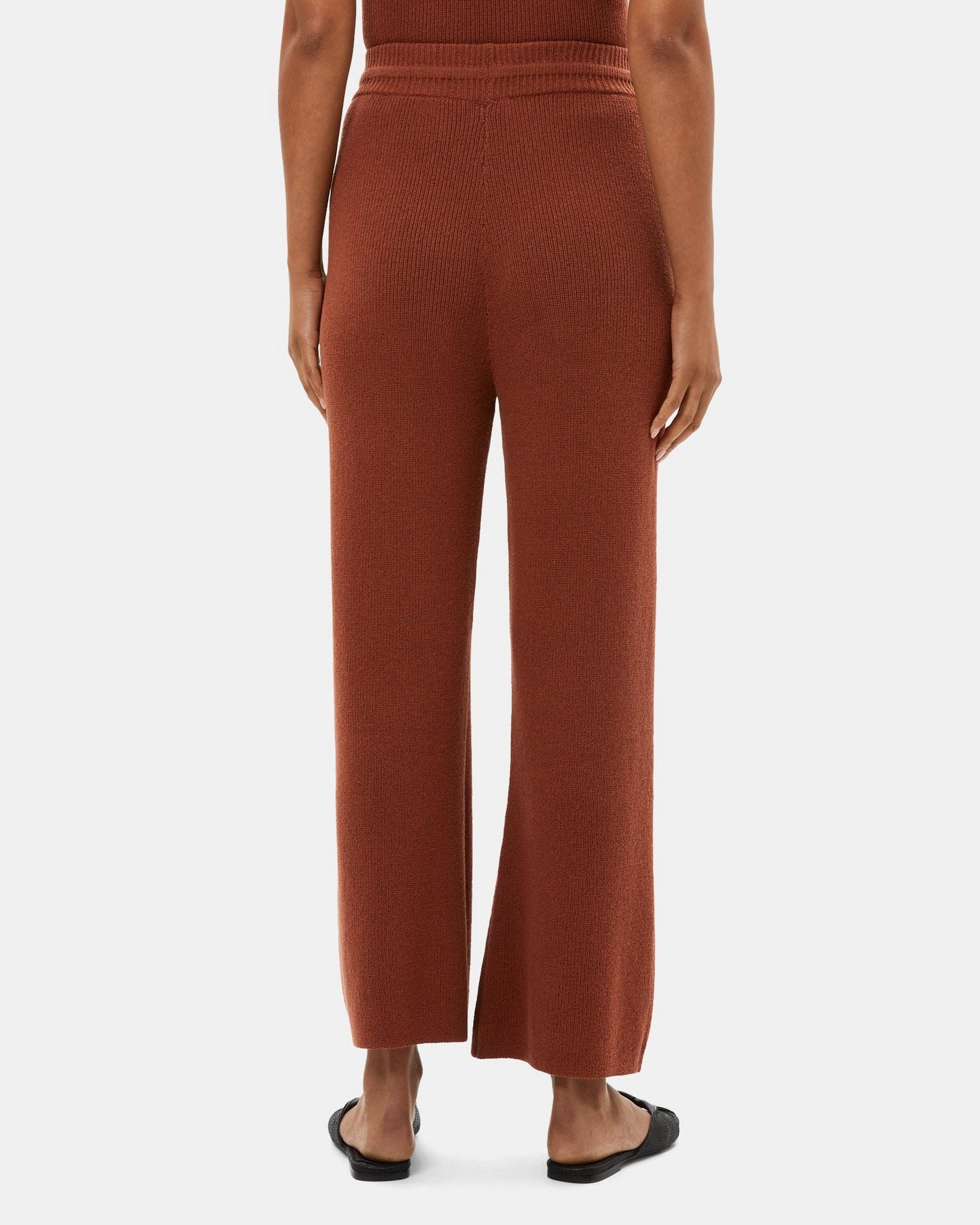 Wide Pull-On Pant in Bouclé Cotton-Blend Product Image