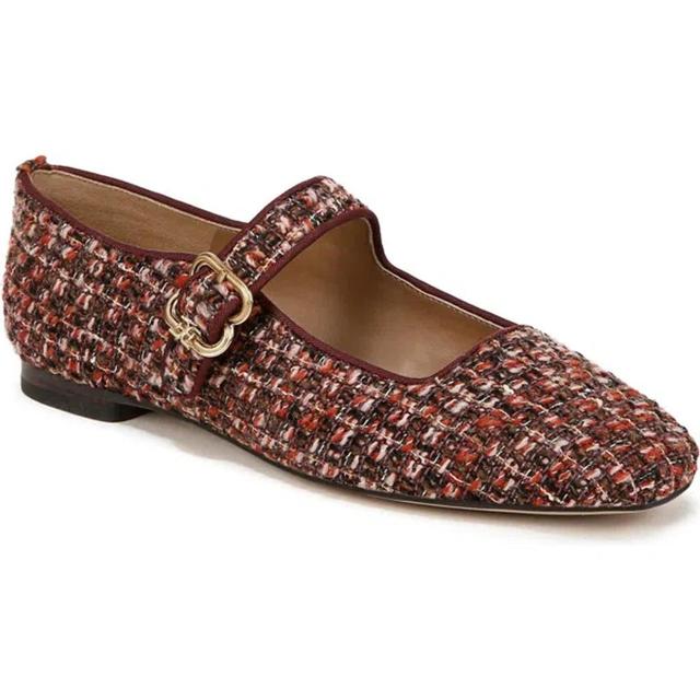 SAM EDELMAN Michaela Mary Jane Flat In Brown Product Image