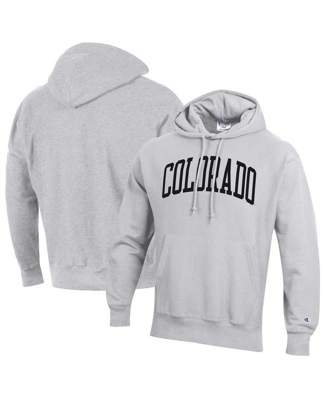 Mens Champion Heathered Gray Colorado Buffaloes Team Arch Reverse Weave Pullover Hoodie Product Image