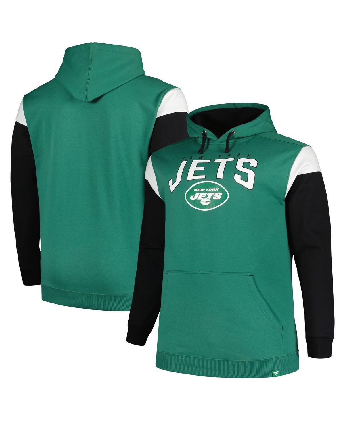 Mens Profile Green New York Jets Big and Tall Trench Battle Pullover Hoodie Product Image