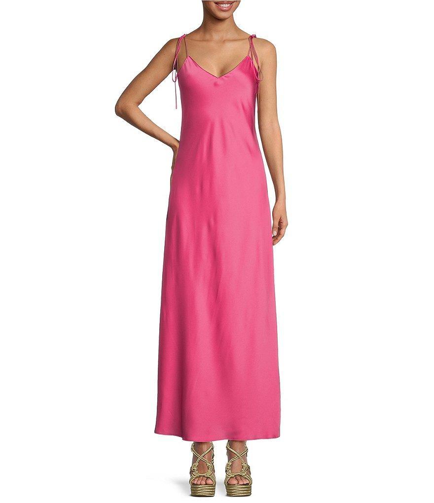 Gianni Bini x DANNIJO Sienna Sweetheart Neck Sleeveless Satin Slip Maxi Dress Product Image