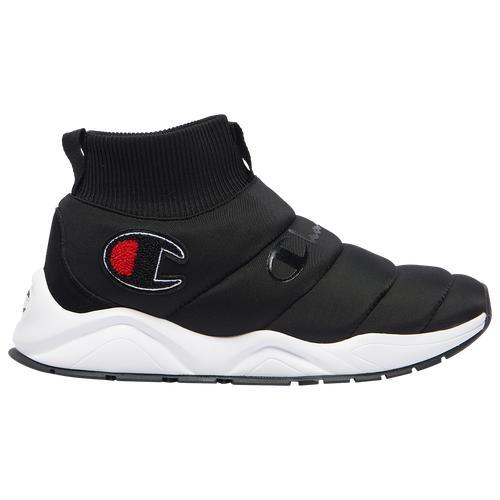 Champion Mens Cozy Hi - Shoes Black/White Product Image