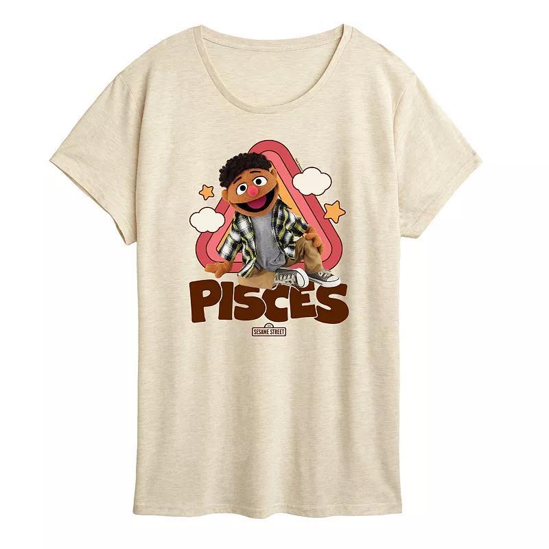 Womens Sesame Street Pisces Tamir Graphic Tee Product Image