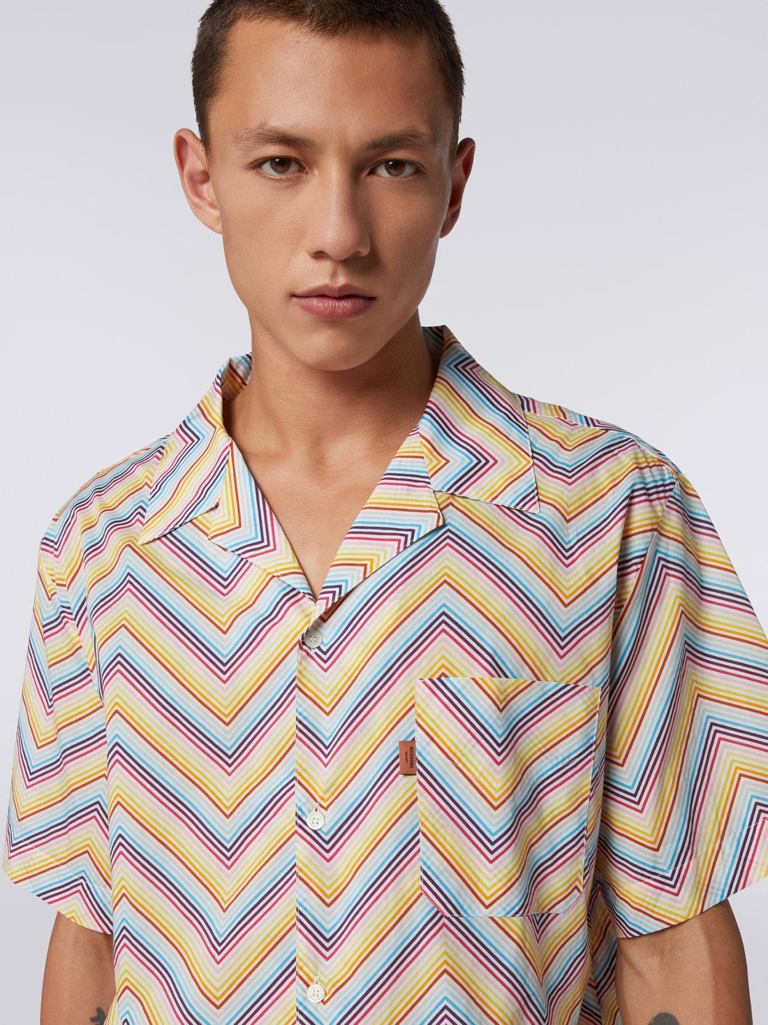 Short-sleeved cotton bowling shirt Multicoloured | Missoni Product Image