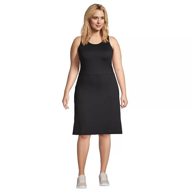 Plus Size Lands End Bike Shorts & Racerback Tank Dress Set, Womens Product Image