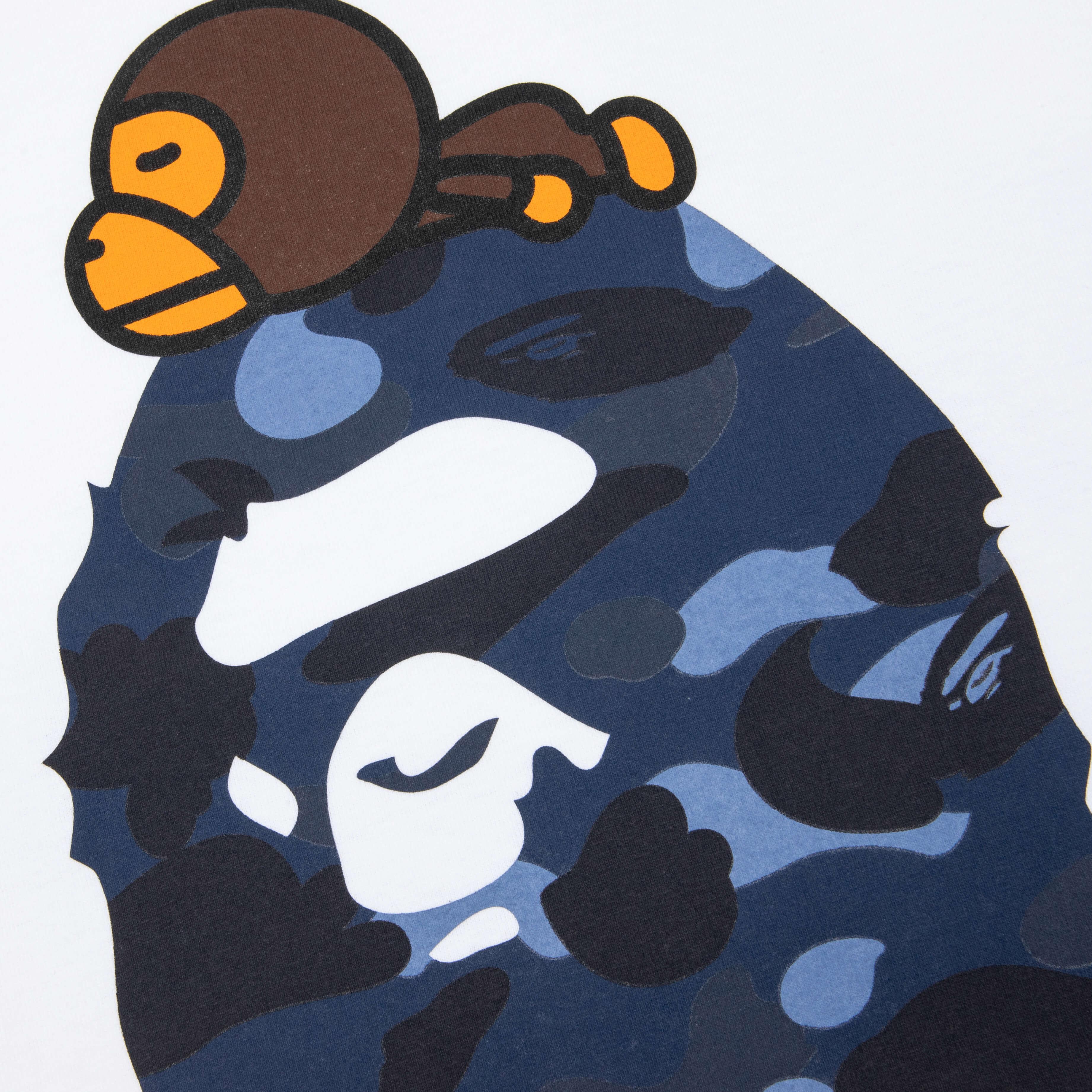 Color Camo Milo on Big Ape Tee - White/Navy Male Product Image