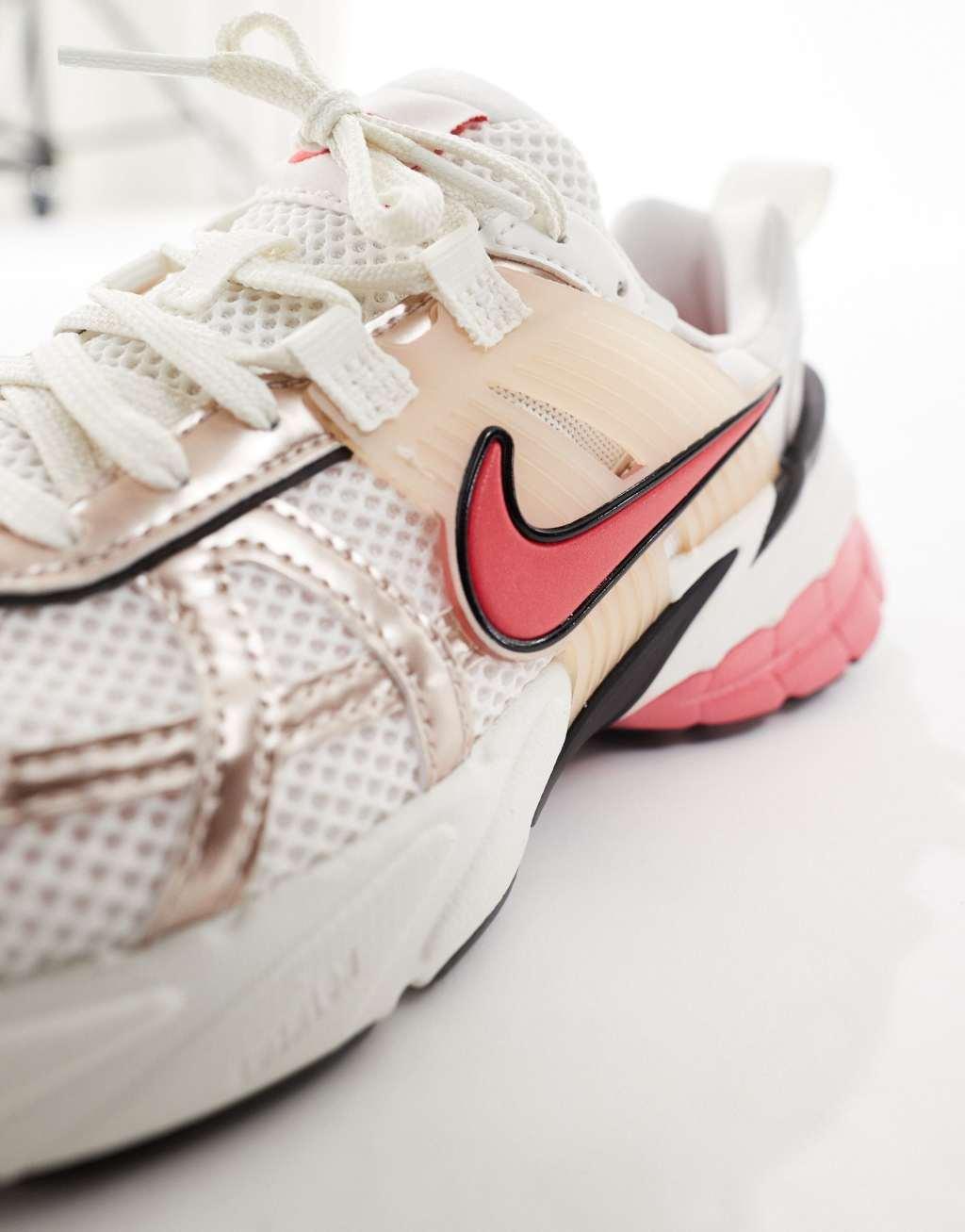 Nike V2K Run sneakers in pink and silver Product Image