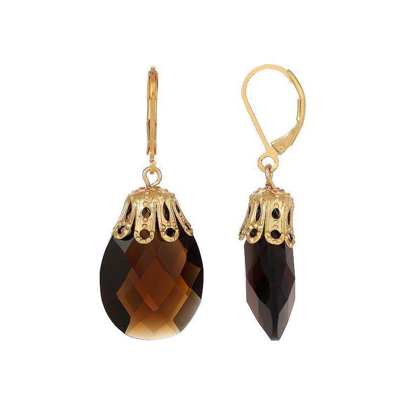 1928 Gold Tone Briolette Drop Earrings, Womens Product Image