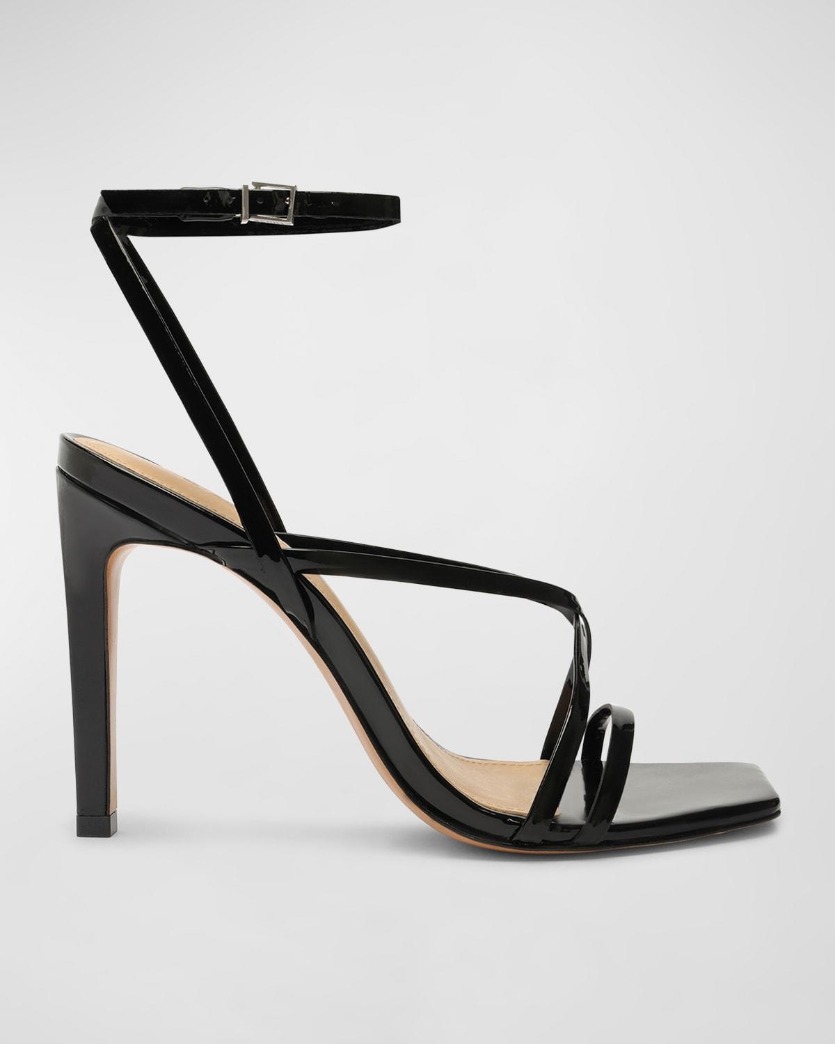 Bari Leather Sandal - 10 Black Patent Leather Product Image