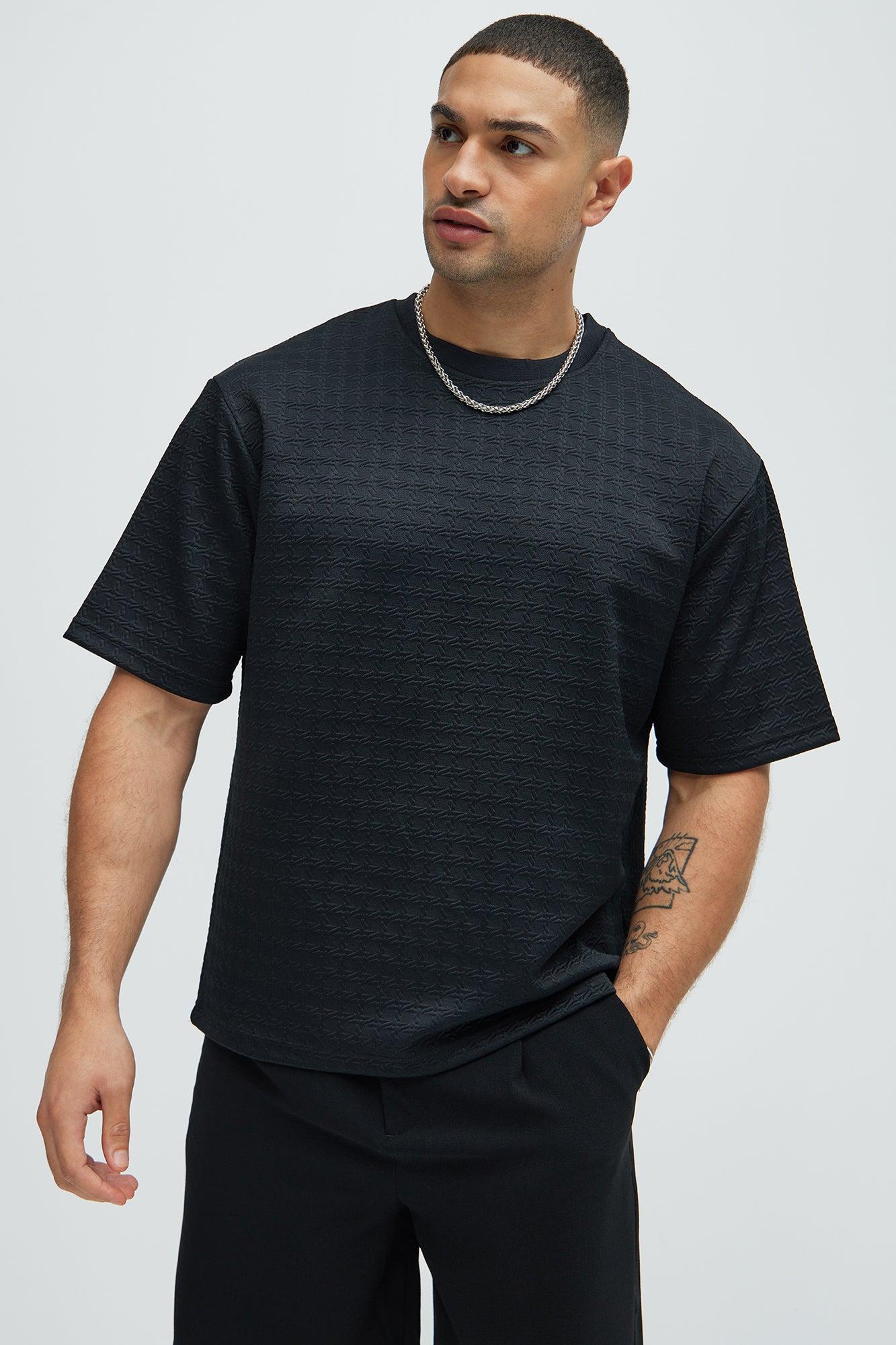 8 AM Textured Short Sleeve Tee - Black Product Image