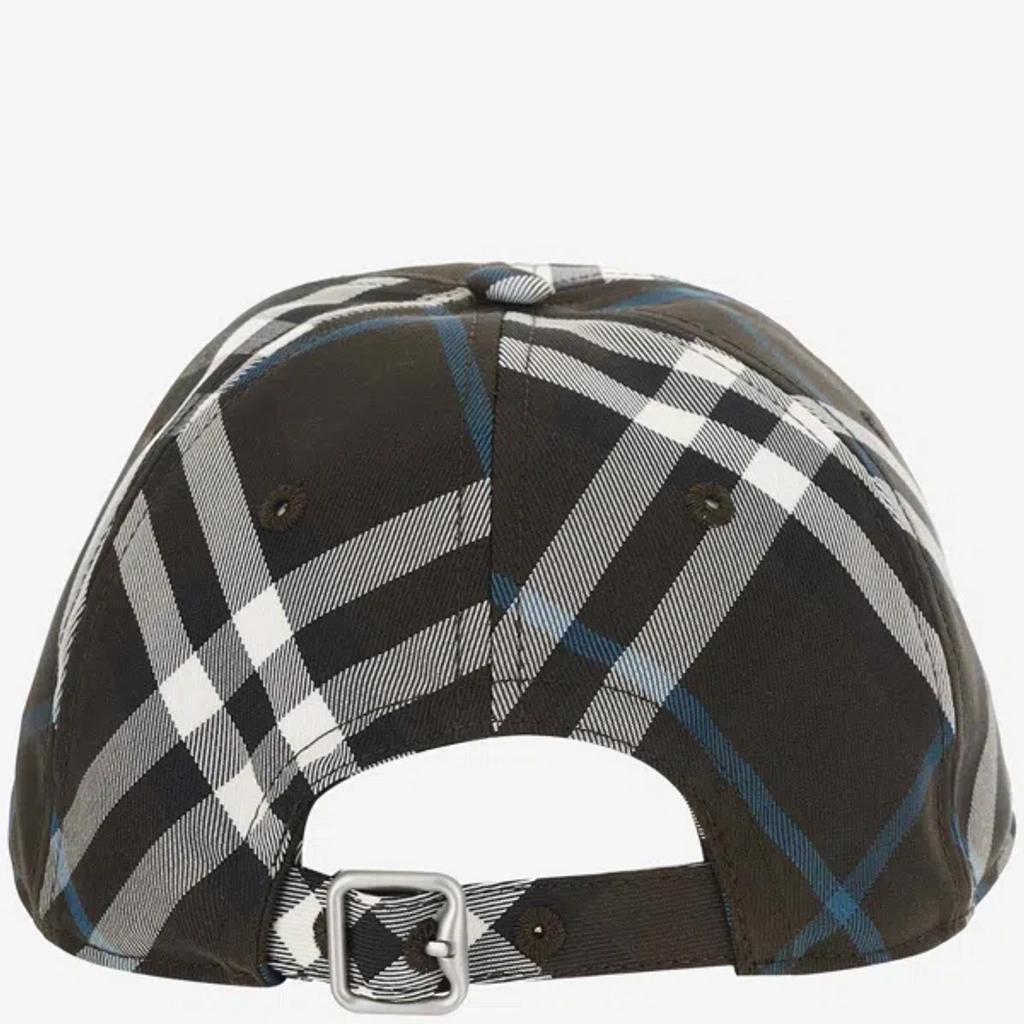 BURBERRY Baseball Cap With Check Pattern In Olive Product Image