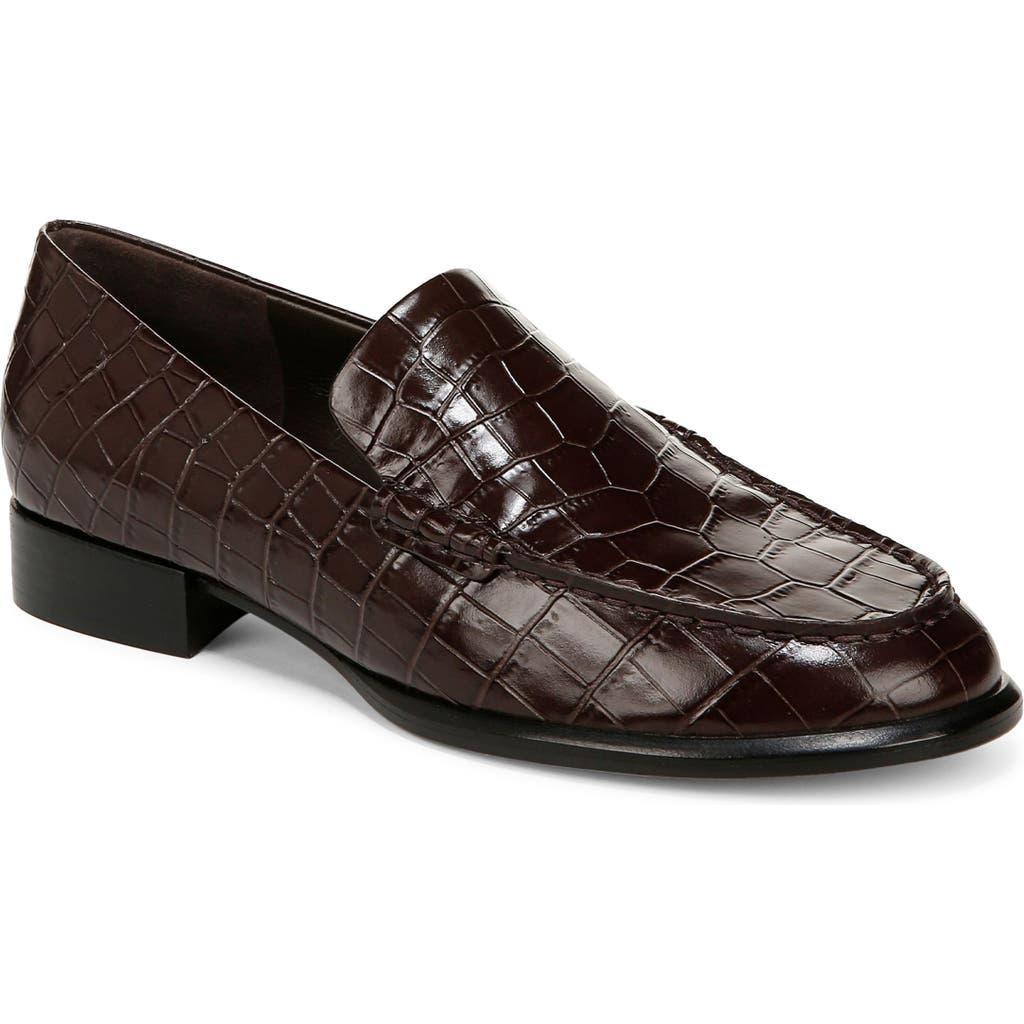 Naomi Croco Embossed Loafers In Cacao Brown Product Image