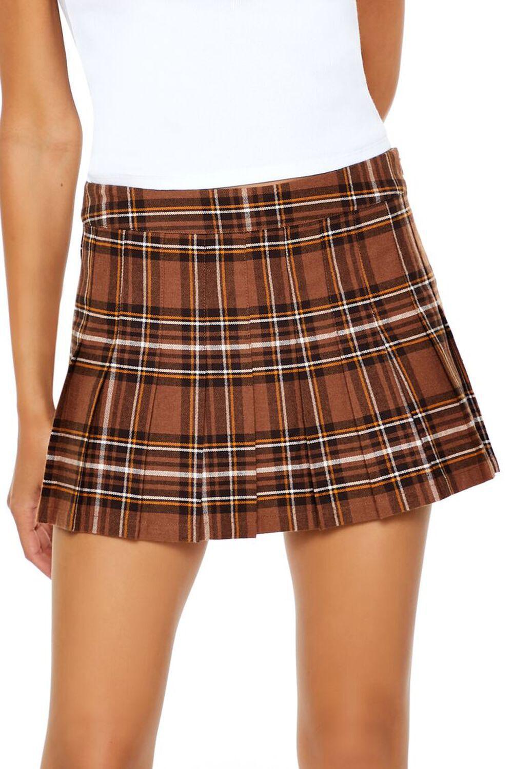 Pleated Plaid Mini Skirt | Forever 21 Product Image